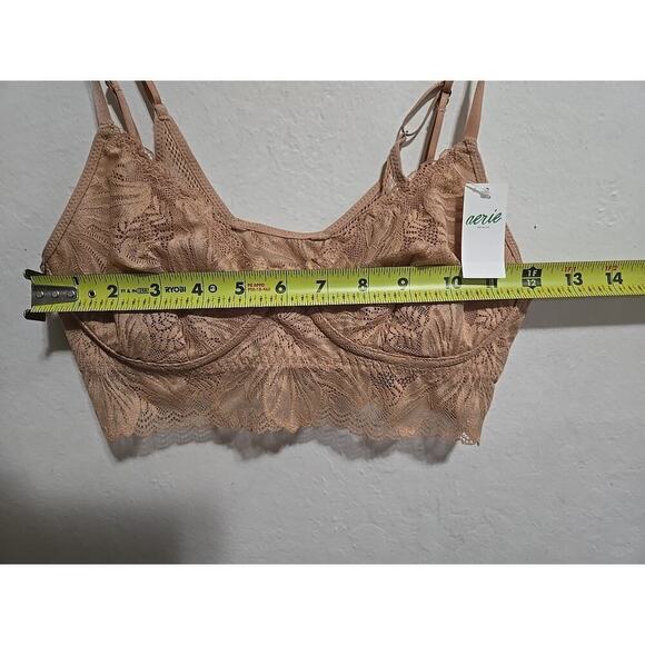 Bralette Lace Aerie Real Good Pink Black Long Line Bralette Size Small Set Of 2 - Picture 11 of 13